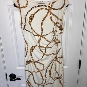 Lauren Ralph Lauren Classic Old Money Chain Print Jersey Dress